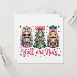 Funny Christmas Y'all are Nuts Invitation Einladung