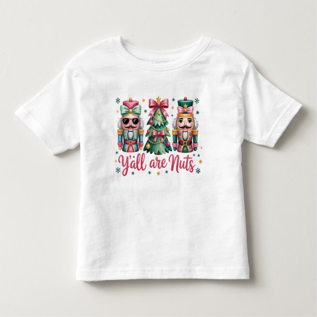 Funny Christmas Y'all are Nuts toddler shirt (Vorderseite)