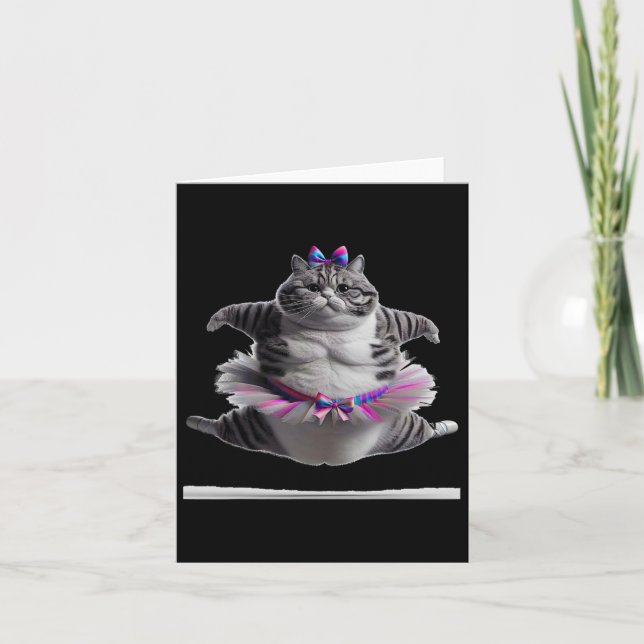 Funny Chub Tanz Cat Funny Karte (Vorderseite)