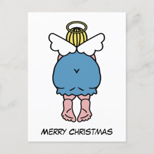 Funny Chubby Angel Spaß Frohe Weihnachten Weihnach Postkarte