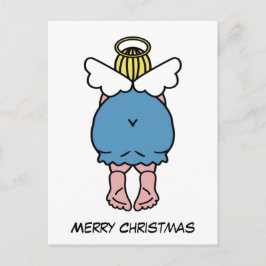 Funny Chubby Angel Spaß Frohe Weihnachten Weihnach Postkarte