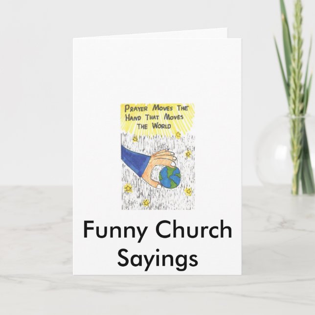 Funny Church Sayings, greeting card Karte (Vorderseite)