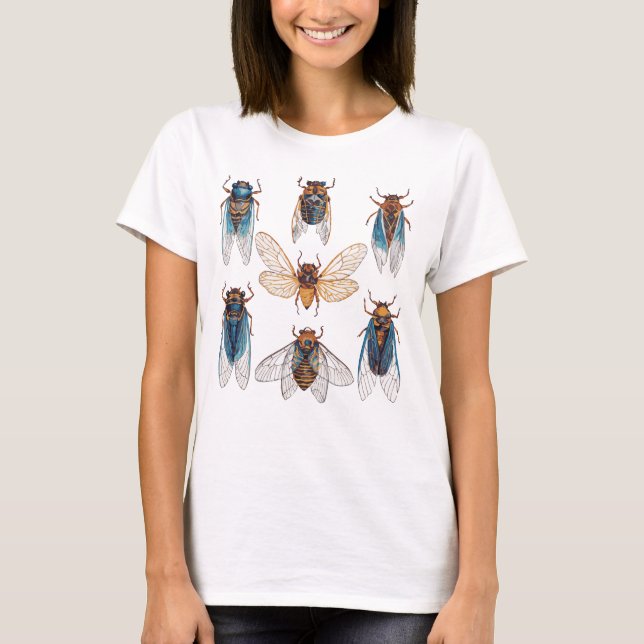 Funny Cicadas Insect Bug Graphic Cicada Lover T-Shirt (Vorderseite)