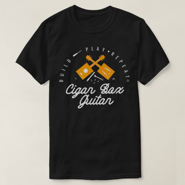 Funny Cigar Bo Guitar Guitarist Bassist Music Love T-Shirt (Design vorne)
