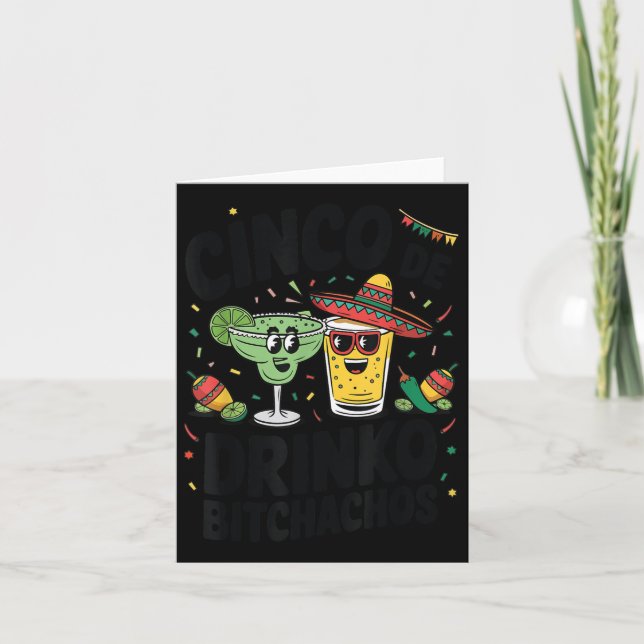 Funny Cinco De Drinko Achos Margirita Karte (Vorderseite)