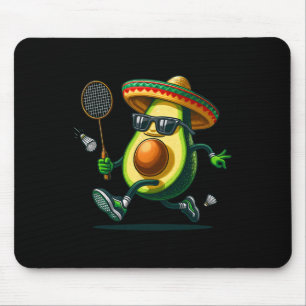 Funny Cinco De Mayo Avocado zeigt Dminton-Fähigkei Mousepad