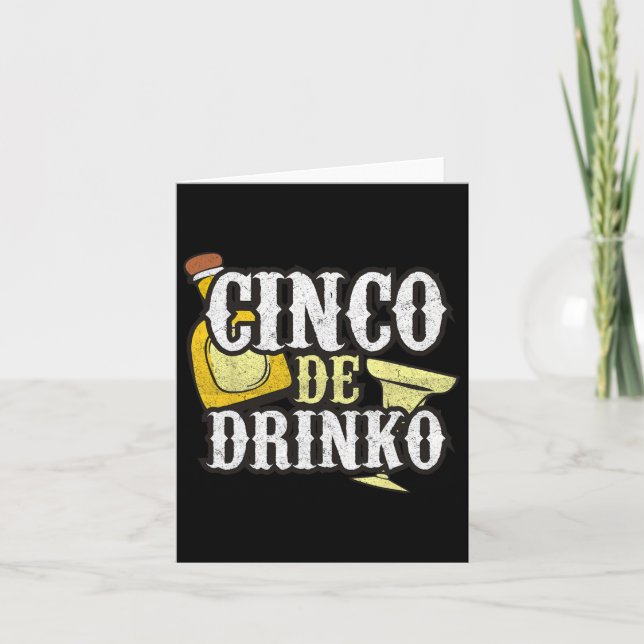 Funny Cinco De Mayo Drinko Feier Karte (Vorderseite)