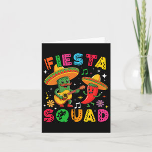 Funny Cinco De Mayo Fiesta Squad Mexican Matching Karte