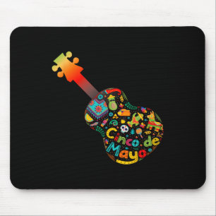 Funny Cinco De Mayo Guitar Fiesta Mexican Cinco De Mousepad