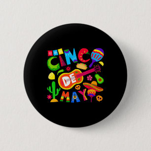 Funny Cinco De Mayo Mexican 5 De Mayo Lasse Fiesta Button