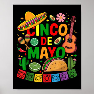 Funny Cinco De Mayo Mexican Sombrero Hat Männer Fr Poster