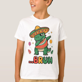 Funny Cinco de Mayo T-Rext Dabbing Fiesta T-Shirt