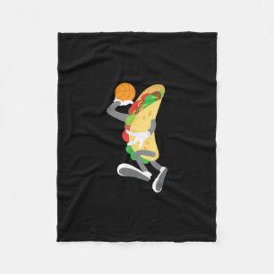Funny Cinco De Mayo Taco Basketball Sport-Player Fleecedecke
