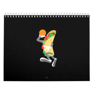 Funny Cinco De Mayo Taco Basketball Sportspieler Kalender