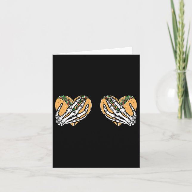 Funny Cinco De Mayo Taco Breast Skull Hands Karte (Vorderseite)