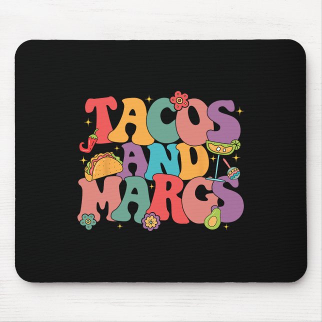 Funny Cinco de Mayo Tacos und Margs Mexican Fiesta Mousepad (Vorne)