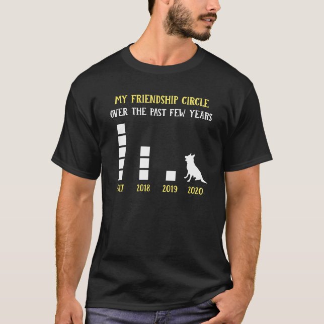 Funny Circle Friendship German Shepherd Apparel T-Shirt (Vorderseite)