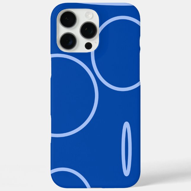 Funny Circles and Loop on Blue iPhone / iPad Gehäu Case-Mate iPhone Hülle (Rückseite)
