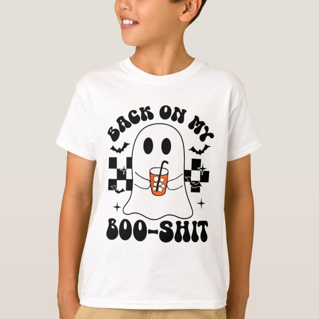 Funny Ck auf meinem Boo-Niedlich Ghost Halloween S T-Shirt (Vorderseite)