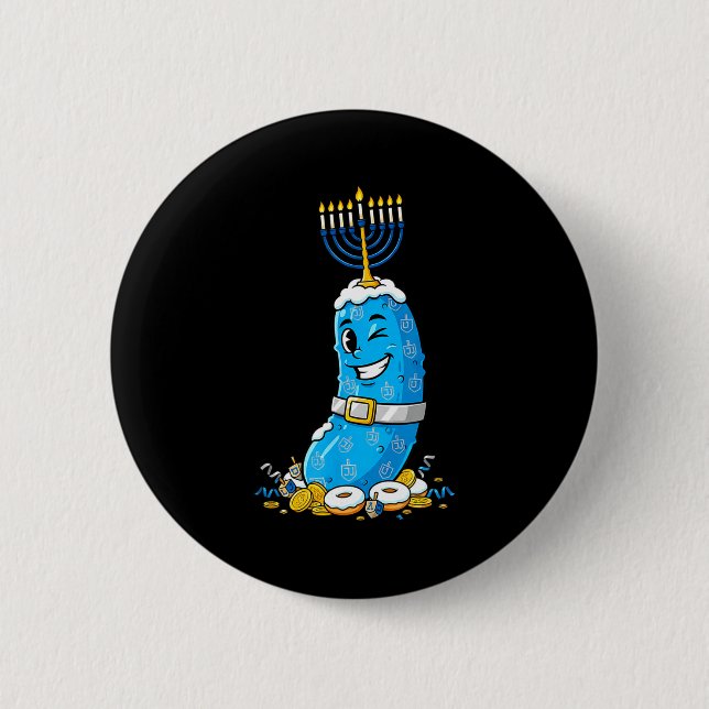 Funny Ckle Dreidel Menorah Hanukkah Kids Womens Me Button (Vorderseite)