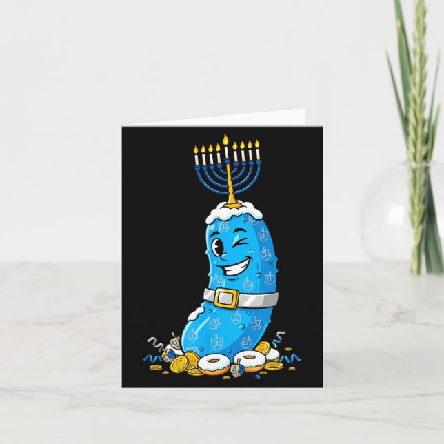 Funny Ckle Dreidel Menorah Hanukkah Kids Womens Me Karte (Vorderseite)