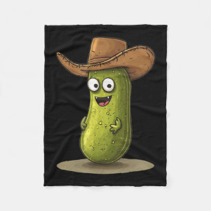 Funny Ckle in Cowboy-Hutkostüm für Jungen und Mädc Fleecedecke