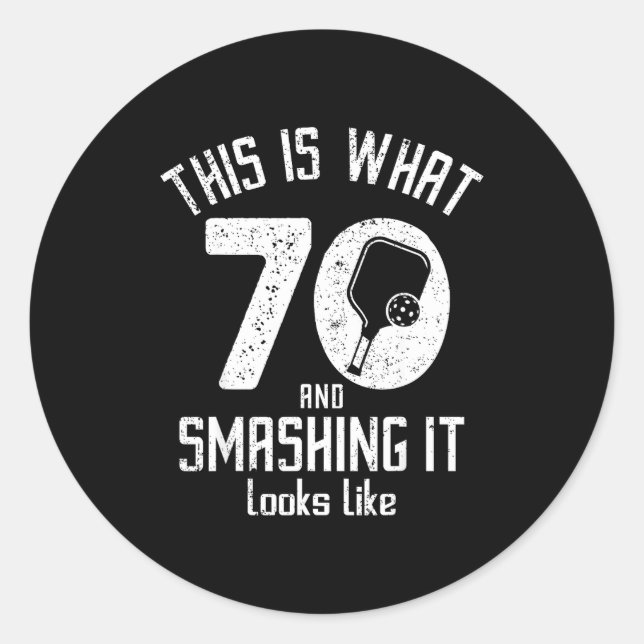 Funny Ckleball 70th Birthday 70 Years Old Love Ckl Runder Aufkleber (Vorderseite)