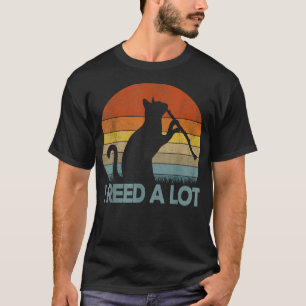 Funny Clarinet Cat I Reed A Lot Musiker Retro Vin T-Shirt