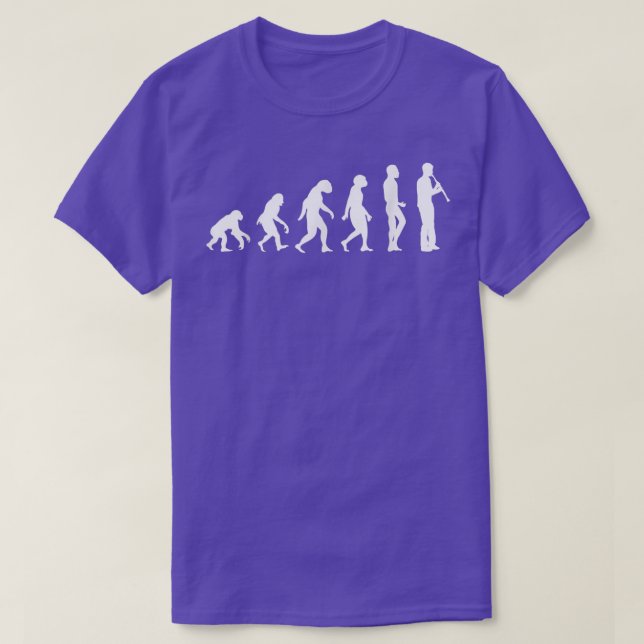 Funny Clarinet Evolution Coole Musik Klassische Or T-Shirt (Design vorne)