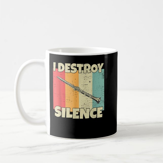 Funny Clarinet Instrument I Destroy Silence for Cl Kaffeetasse (Links)