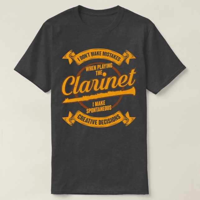 Funny Clarinet Player Clarinetist Gift T-Shirt (Design vorne)