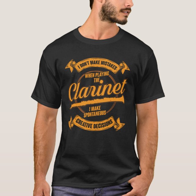 Funny Clarinet Player Clarinetist Gift T-Shirt (Vorderseite)