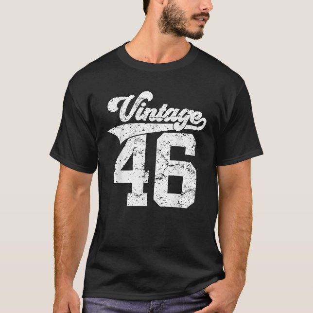 Funny Classic 80 Jahre Geboren im Jahre 1946 Gebur T-Shirt (Vorderseite)