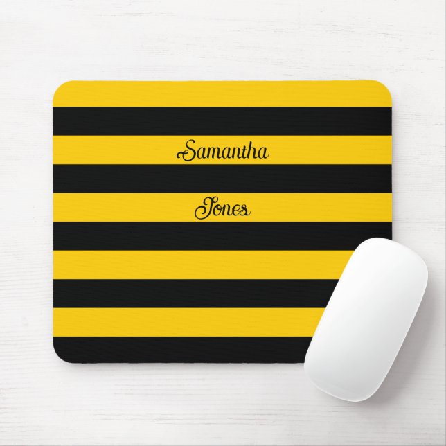 Funny Classic Bumble Bee Stripes Striptester Mousepad (Mit Mouse)