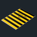 Funny Classic Bumble Bee Stripes Striptester Notizblock<br><div class="desc">Ein niedliches,  klassisches,  breites Streifen Muster mit inspirierten,  schwarzen und gelben Streifen. Personalisieren Sie es einfach auf Ihren Text oder Namen! - mit Zaubershirts konstruiert</div>
