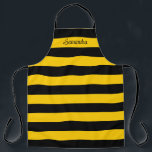 Funny Classic Bumble Bee Stripes Striptester Schürze<br><div class="desc">Ein niedliches,  klassisches,  breites Streifen Muster mit inspirierten,  schwarzen und gelben Streifen.</div>