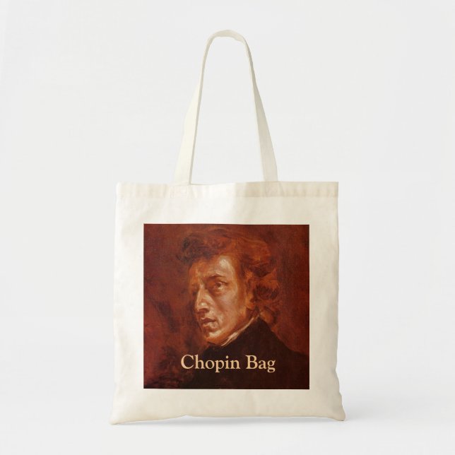 Funny Classical Chopin Bag - Budget 1-Seiten-Druck Tragetasche (Vorne)