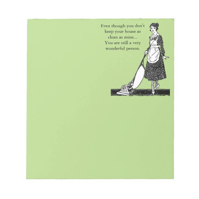 Funny Clean House - Anpassen Notizblock (Vorderseite)