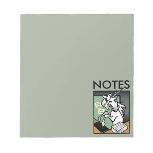 FUNNY CLERICAL RECEPTIONIST UNICORN NOTEPAD NOTIZBLOCK