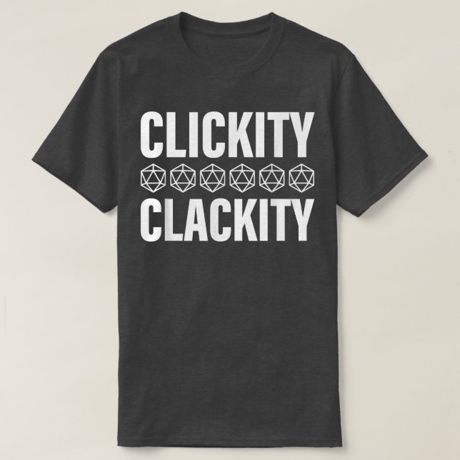 Funny Clickity Clackity Apparel T-Shirt (Design vorne)