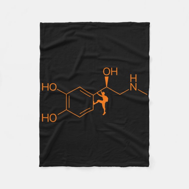 Funny Climbing Adrenaline Formula, Rock Climber  Fleecedecke (Vorderseite)