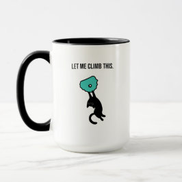 Funny Climbing Cat Catches Climbing Hold Tasse