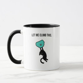 Funny Climbing Cat Catches Climbing Hold Tasse