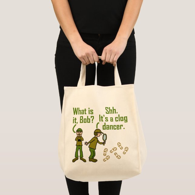 Funny Clogger Cartoon Bag Tragetasche (Vorderseite (Produkt))
