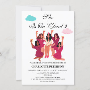Funny Cloud 9 Brautparty Einladung