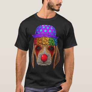 Funny Clown Beagle Zirkus Karneval Kostüm Dog The T-Shirt