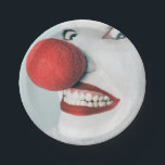 Funny Clown Face Birthday Pappteller<br><div class="desc">Dieses Clowngesicht ist ungeheuerlich und albern und wird bei der Geburtstagsfeier sicher ein Hit sein. In diesem Motiv sind passende Papierservietten erhältlich. Foto Credit: Ryan McGuire</div>