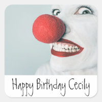 Funny Clown Face Birthday