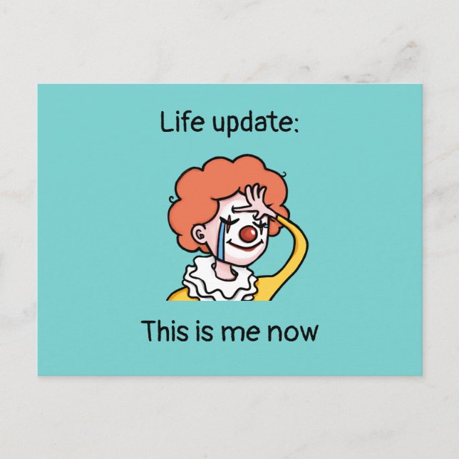 Funny Clown Postcard - Quarantine Postcard Friends Postkarte (Vorderseite)