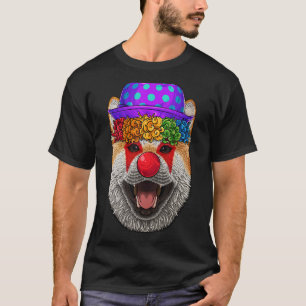 Funny Clown Shiba Inu Circus Karneval Kostüm sie T-Shirt